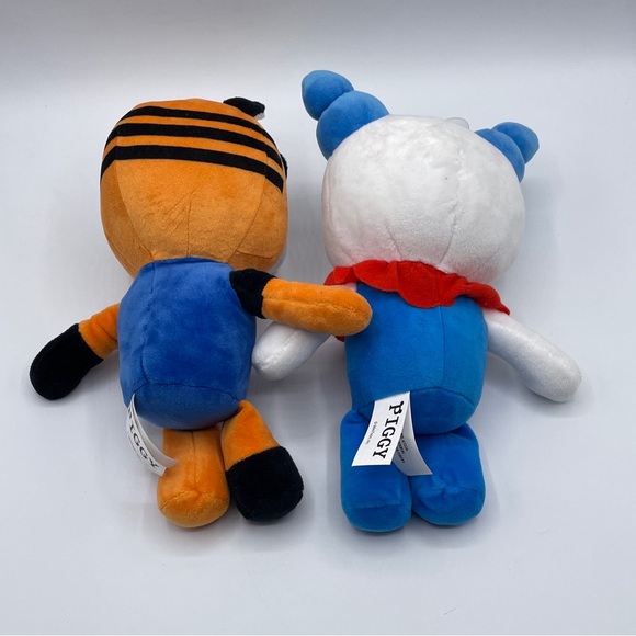 Roblox Piggy Game Plush Tiger Clown Lot Of 2 Tigry Clowny Stuffed Animal 9 inch - Picture 4 of 6